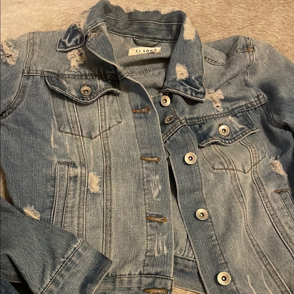 Cison Distressed Denim Jacket